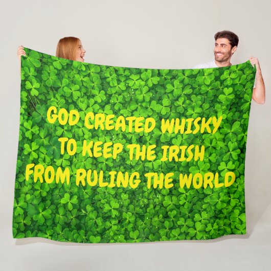 GOD CREATED WHISKY FLEECEDECKE (Beispiel)