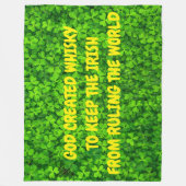 GOD CREATED WHISKY FLEECEDECKE (Vorderseite)