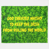 GOD CREATED WHISKY FLEECEDECKE (Vorderseite (Horizontal))