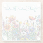 God Creates Wonders - Floral Glass Untersetzer Set (Rückseite)