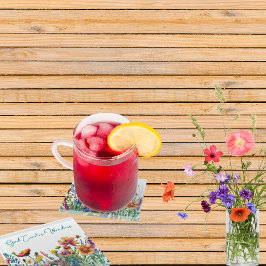 God Creates Wonders - Floral Glass Untersetzer Set