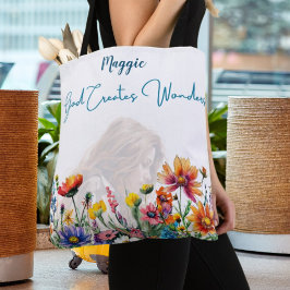God Creates Wonders - Personalisiert Tote Bag Tasche