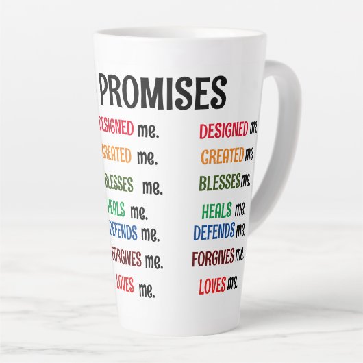 God design me And promise collection. Milchtasse (Rechte Ecke)