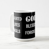 GOD DESIGNEED ME" Letzte Tasse (Vorderseite Links)