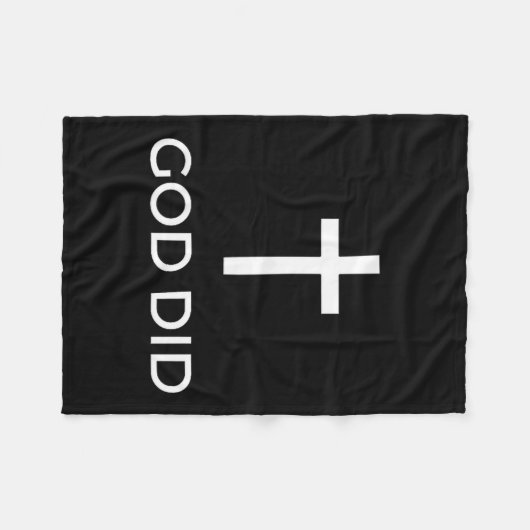 God Did Christian Faith Testimony Blessing Miracle Fleecedecke (Vorderseite (Horizontal))