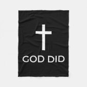 God Did Christian Faith Testimony Blessing Miracle Fleecedecke (Vorderseite)