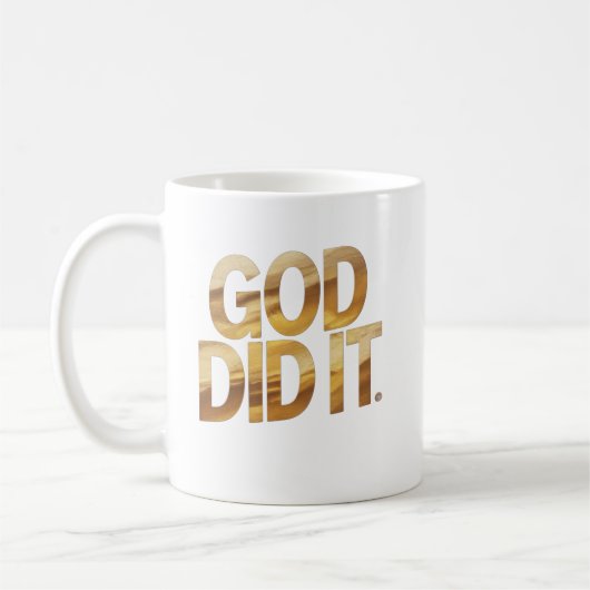 God Did It – Faith-Inspired Christian Coffe Mug Kaffeetasse (Links)