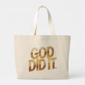 God Did It – Faith-Inspired Christian Tote Bag Jumbo Stoffbeutel (Rückseite)