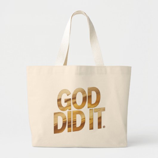 God Did It – Faith-Inspired Christian Tote Bag Jumbo Stoffbeutel (Vorne)