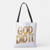 God Did It – Faith-Inspired Christian Tote Bag Tasche (Rückseite)