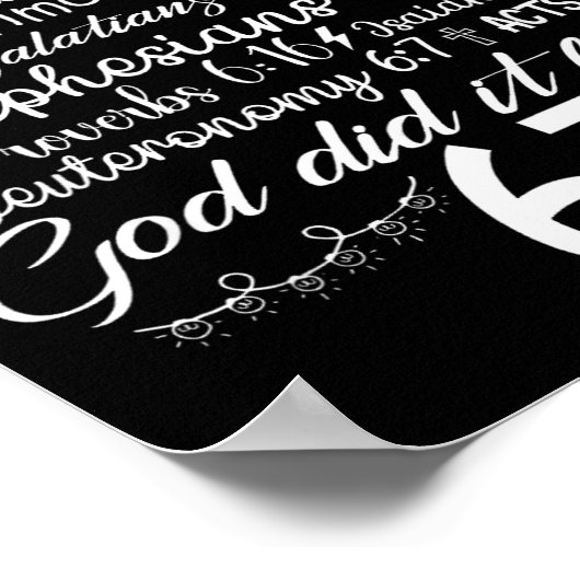 God Did It First 67 Christian Bible 6 7 Meme Chris Poster (Ecke)