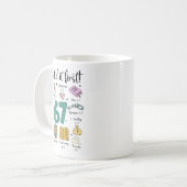 God Did It First 67 Meme Retro Christian Funny Fai Kaffeetasse (Vorderseite Links)