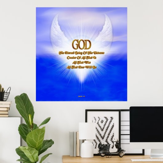 GOD Die Ewige Schöpfer Fraktal Kunstkomposition Poster (Heimbüro)