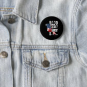 God Family Country American Flag Christian Patriot Button (Beispiel)