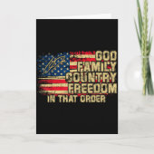 God Family Country Dom In That Order For Suprters Karte (Vorderseite)