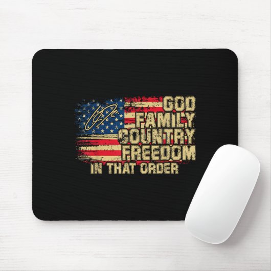 God Family Country Dom In That Order For Suprters Mousepad (Mit Mouse)
