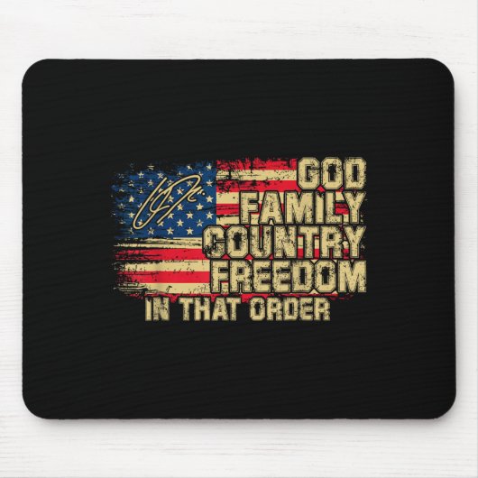 God Family Country Dom In That Order For Suprters  Mousepad (Vorne)