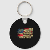 God Family Country Dom In That Order For Suprters Schlüsselanhänger (Vorderseite)