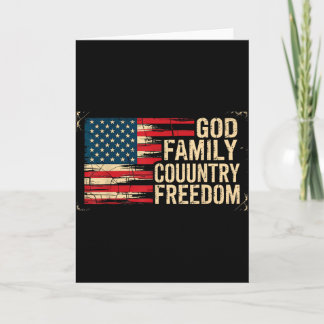 God Family Country Freedom Usa Flag  Karte