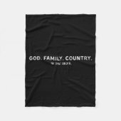 God Family Country In That Order Fleecedecke (Vorderseite)