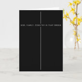 God Family Country In That Order For Suprters Men  Karte (Gelbe Blume)