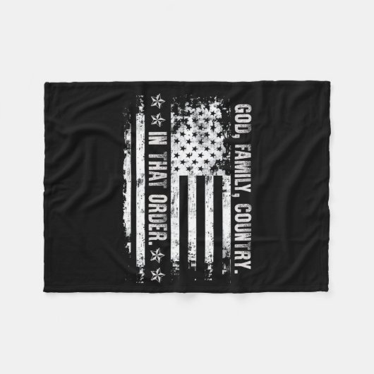 God Family Country Patriotic Faith Pride Usa For S Fleecedecke (Vorderseite (Horizontal))