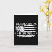 God Family Country Patriotic Faith Pride Usa For S Karte (Gelbe Blume)