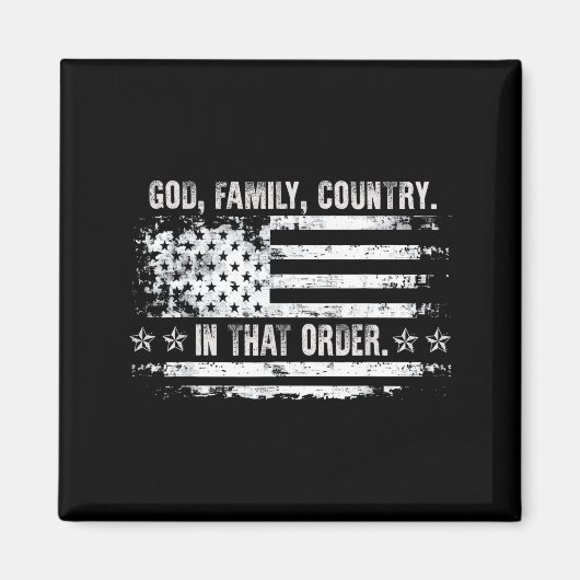 God Family Country Patriotic Faith Pride Usa For S Magnet (Vorne)