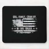 God Family Country Patriotic Faith Pride Usa For S Mousepad (Vorne)