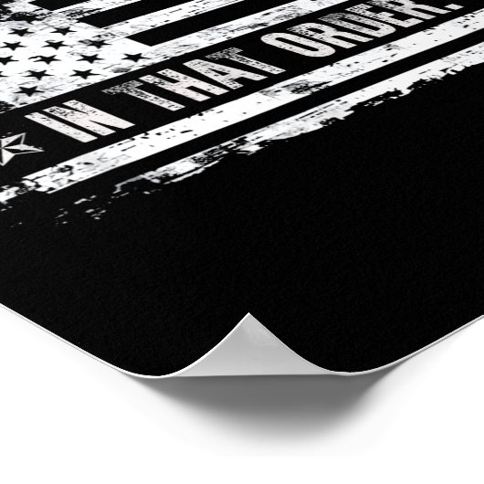 God Family Country Patriotic Faith Pride Usa For S Poster (Ecke)