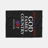 God Family Country Us Flag Christian Saying Dom Je Fleecedecke (Vorderseite (Horizontal))