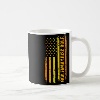 God Family Disc Golf Us American Flag Father's Day Kaffeetasse