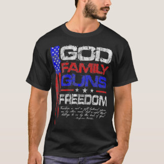 GOD FAMILY GUNS FREEDOM Konservative American T-Shirt
