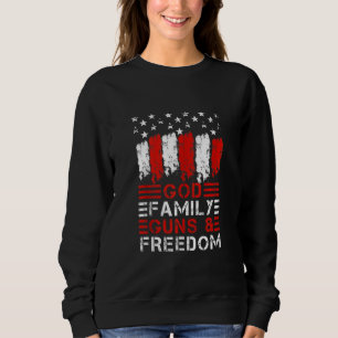 God Family Guns & Freedom Pro Gun Vintag 2. Amen Sweatshirt
