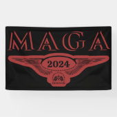GOD FAMILY LAND EAGLE WINGS TRUMP 2024 MAGA BANNER (Horizontal)