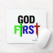 God First Christliches Mauspad von Su Roots (Mit Mouse)