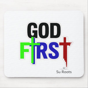 God First Christliches Mauspad von Su Roots