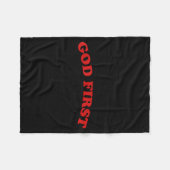 God First T-Shirt.png Fleecedecke (Vorderseite (Horizontal))