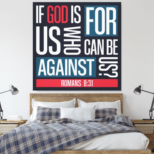 God for us leinwanddruck (Insitu (Schlafzimmer))