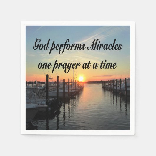 GOD FÜHRT MIRAKLES EINEN PRAYER NACH DER ZEIT DURC SERVIETTE (Vorderseite)