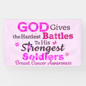 GOD gibt die schwierigsten Schlachten Banner (Horizontal)