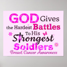 GOD gibt die schwierigsten Schlachten Poster