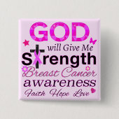GOD gibt mir Kraft Button (Vorderseite)