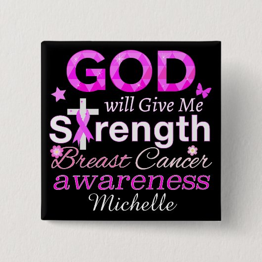 GOD gibt mir Kraft Button (Vorderseite)