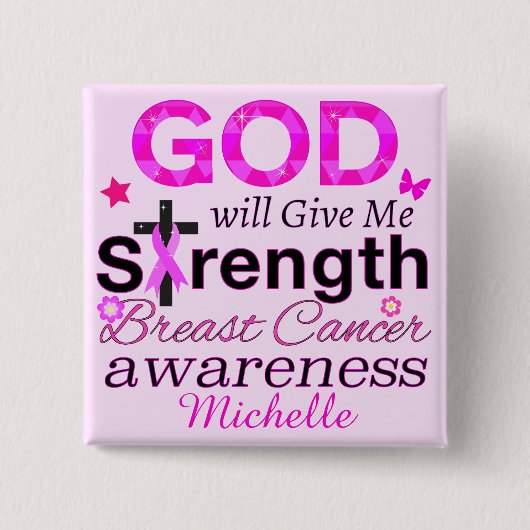 GOD gibt mir Kraft Button (Vorderseite)