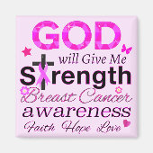 GOD gibt mir Kraft Magnet (Vorne)