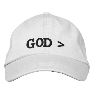 GOD > Gott ist größer als....Alles. Bestickte Baseballkappe