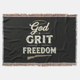 God Grit and Freedom Western Tactical Faith Design Decke