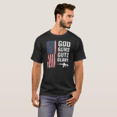God Guns Guts Glory Patriotic Christlich Pro Gun U T-Shirt (Vorne ganz)