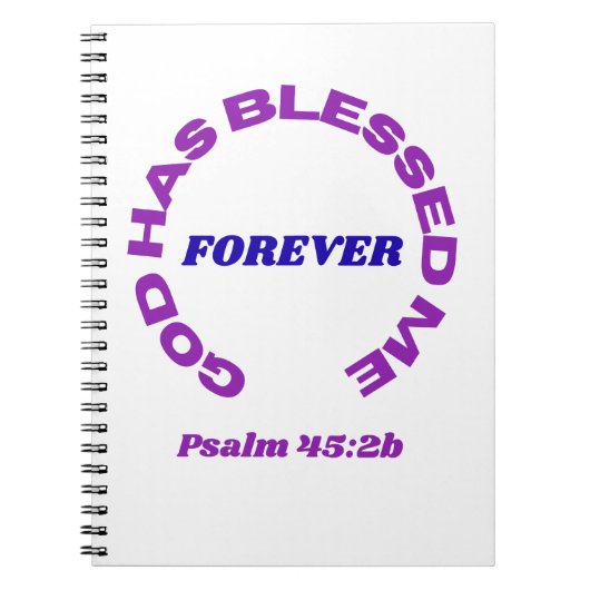 God Has Blessed Me Forever Notebook Notizblock (Vorderseite)